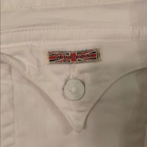 White Bootcut Hudson Jeans